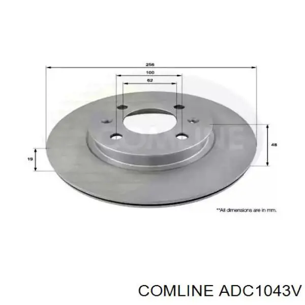 ADC1043V Comline тормозные диски