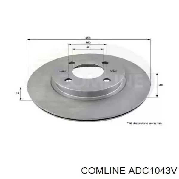 Передние тормозные диски ADC1043V Comline