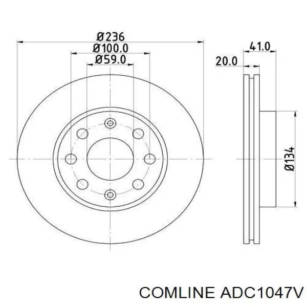 Купить ADC1047V Comline Ротор тормозной