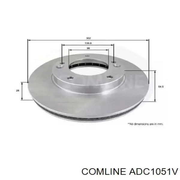 ADC1051V Comline тормозные диски
