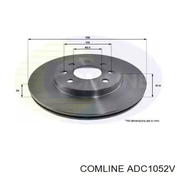 Передние тормозные диски ADC1052V Comline