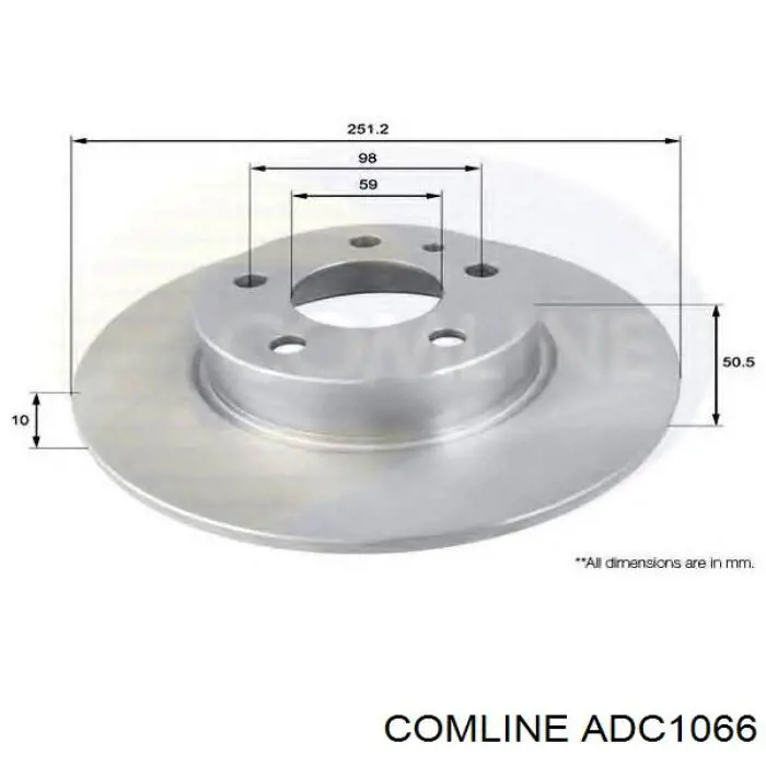 Задний тормозной диск Comline ADC1066 цена, от 28.36 USD