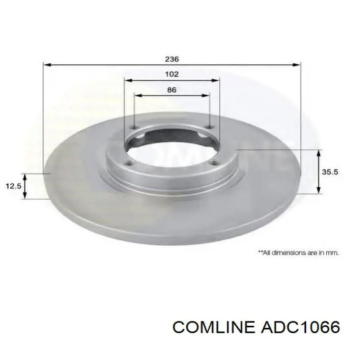 Купить ADC1066 Comline Диск тормозной задний