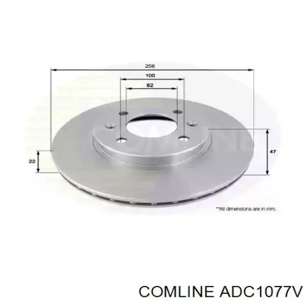 ADC1077V Comline передние тормозные диски