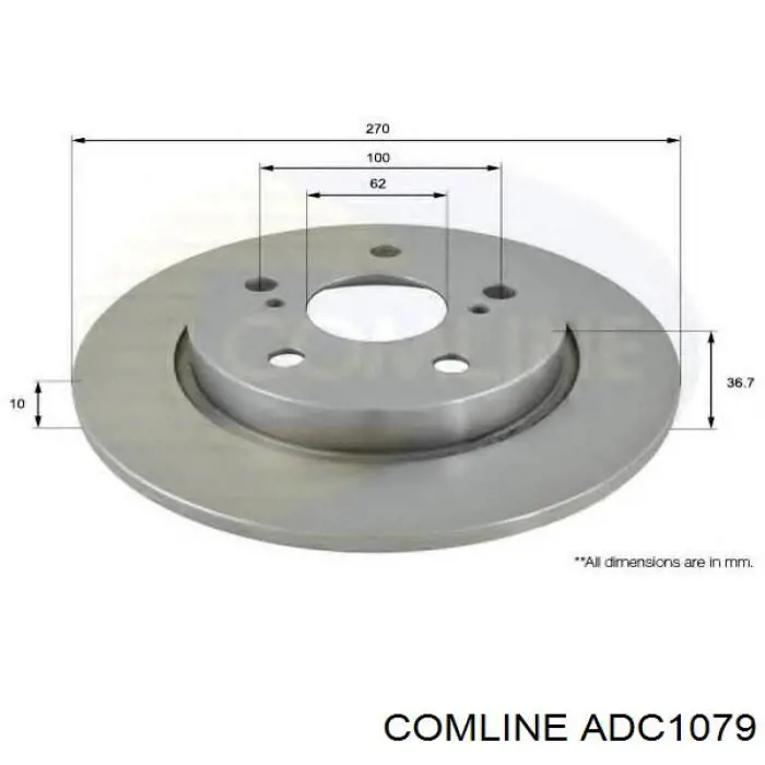 Тормозные диски ADC1079 Comline