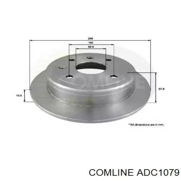 ADC1079 Comline disco do freio traseiro