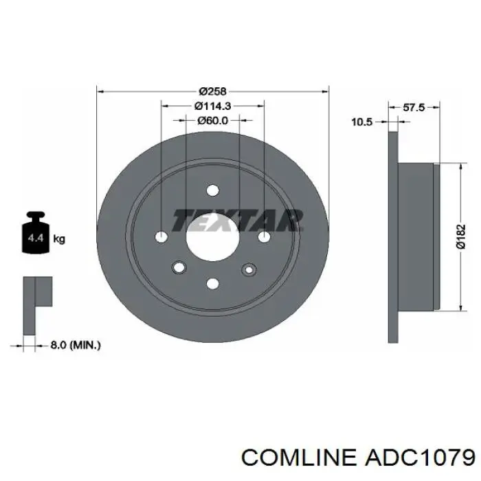 Купить ADC1079 Comline Диск тормозной задний