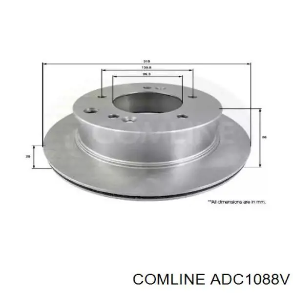 ADC1088V Comline тормозные диски