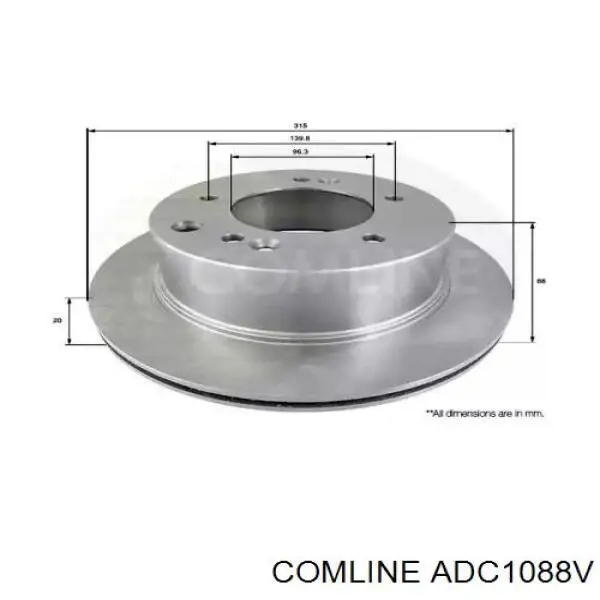 Тормозные диски ADC1088V Comline