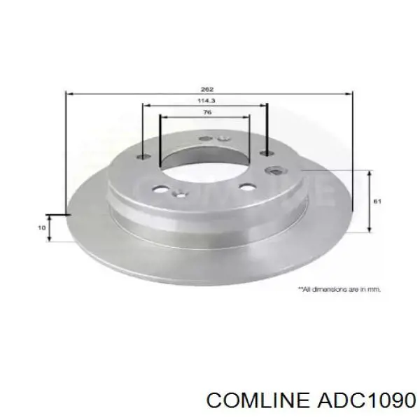 ADC1090 Comline Дисковый тормоз
