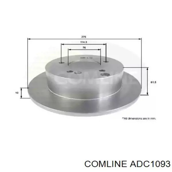 ADC1093 Comline тормозные диски