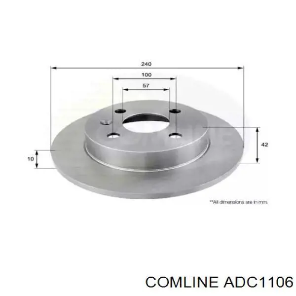 Тормозные диски ADC1106 Comline