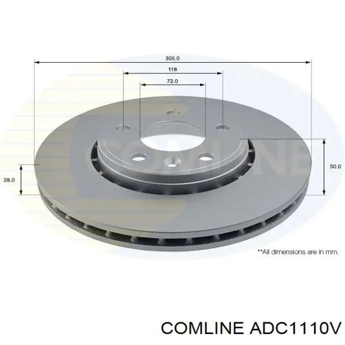 ADC1110V Comline disco do freio dianteiro