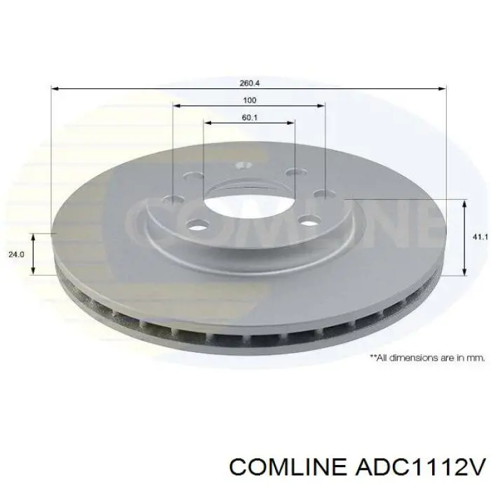 Передние тормозные диски ADC1112V Comline