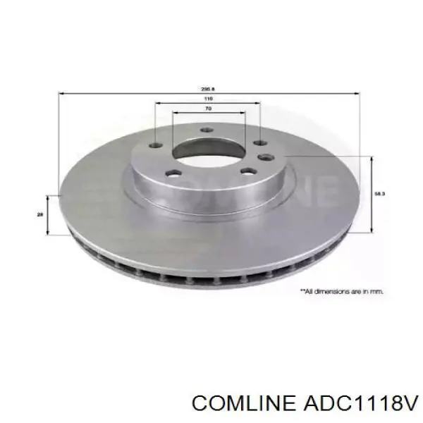 Передние тормозные диски ADC1118V Comline