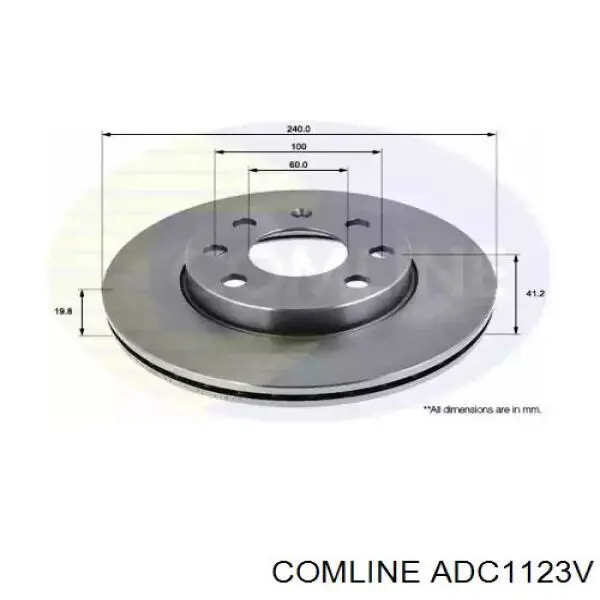 Передние тормозные диски ADC1123V Comline