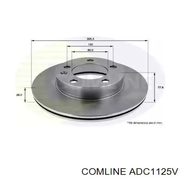 ADC1125V Comline disco do freio dianteiro
