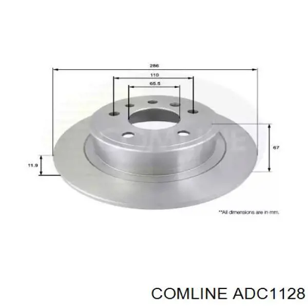 Тормозные диски ADC1128 Comline