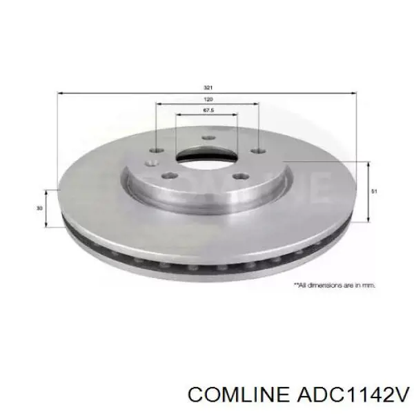 ADC1142V Comline тормозные диски