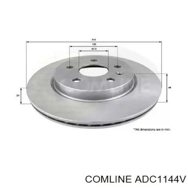 Тормозные диски ADC1144V Comline