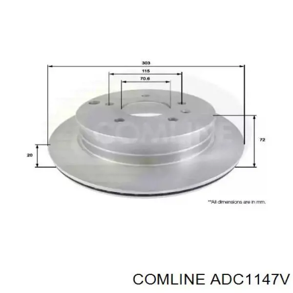 Тормозные диски ADC1147V Comline