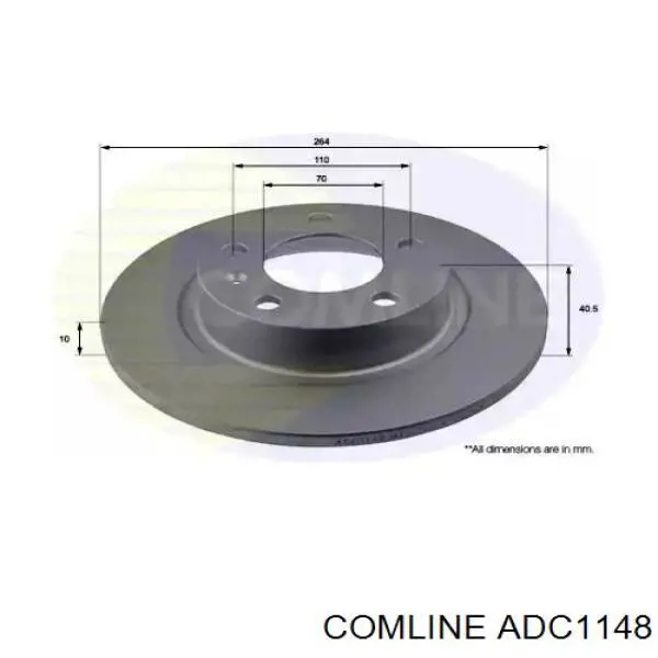 Тормозные диски ADC1148 Comline