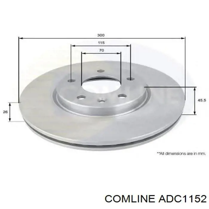 Задний дисковый тормоз Comline ADC1152