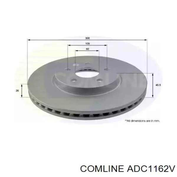 Передние тормозные диски ADC1162V Comline