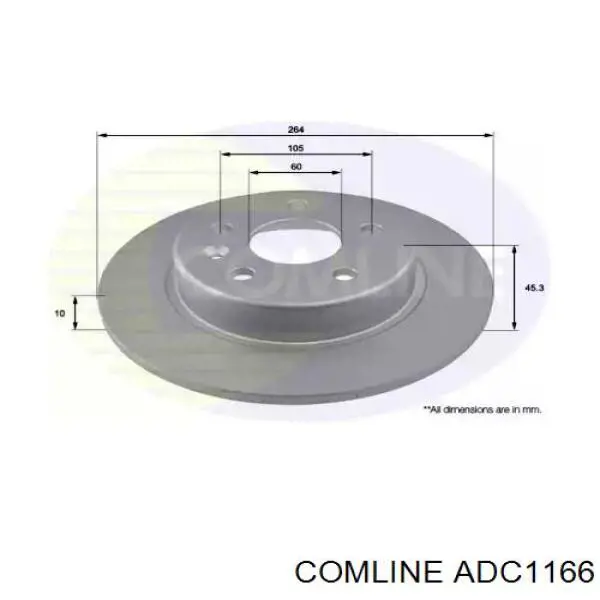 ADC1166 Comline тормозные диски