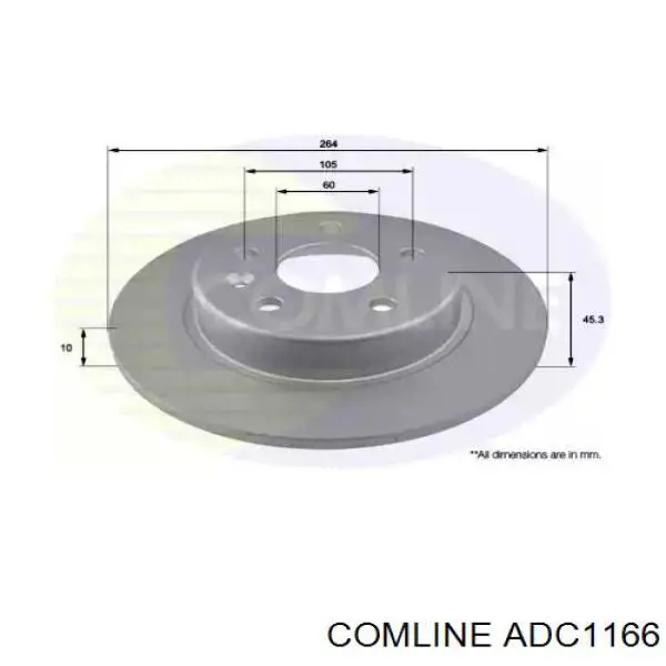 Тормозные диски ADC1166 Comline