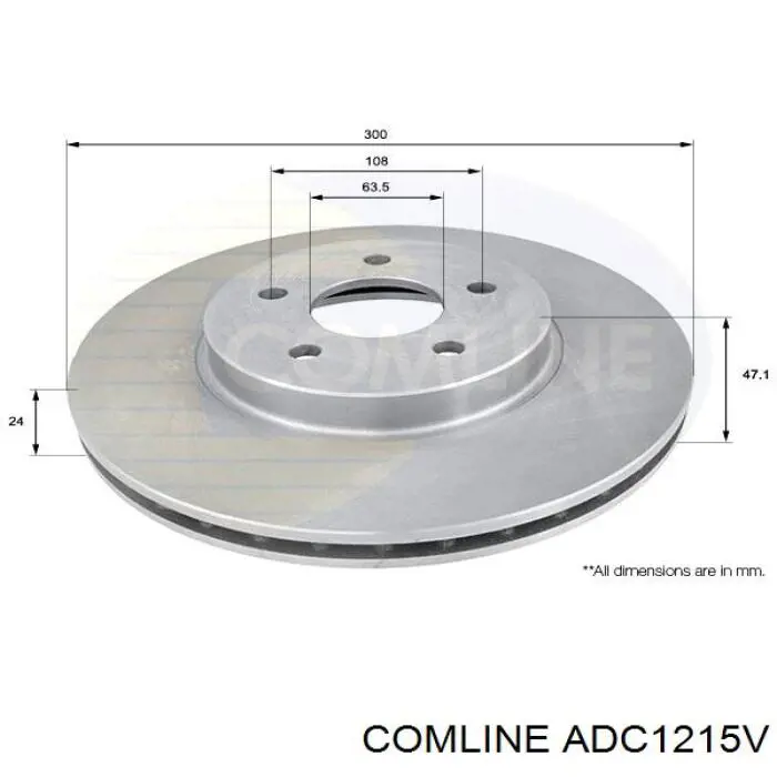 Freno de disco delantero ADC1215V Comline