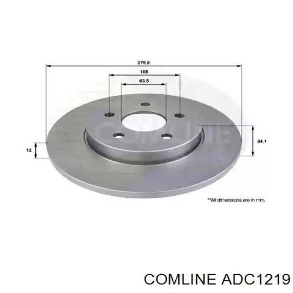 Тормозные диски ADC1219 Comline