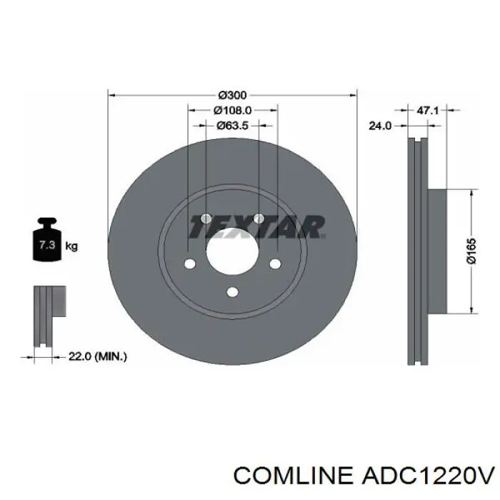 Купить ADC1220V Comline Ротор тормозной