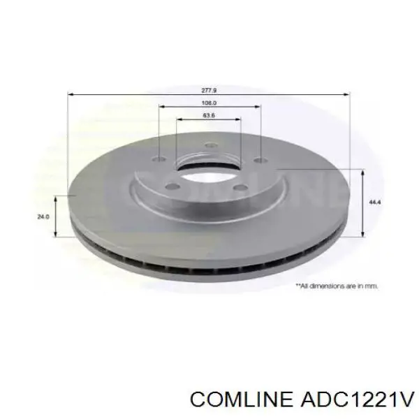 Передние тормозные диски ADC1221V Comline