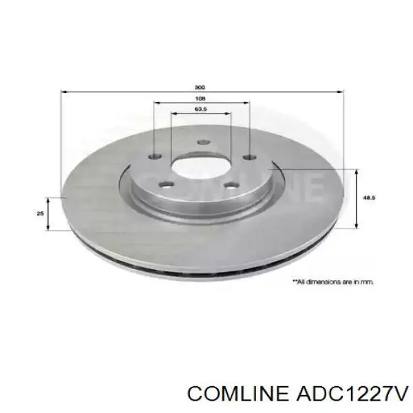 ADC1227V Comline Диск тормозной передний