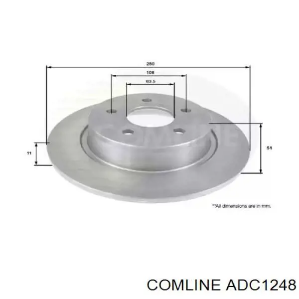 Тормозные диски ADC1248 Comline