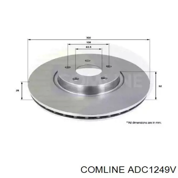 Передние тормозные диски ADC1249V Comline