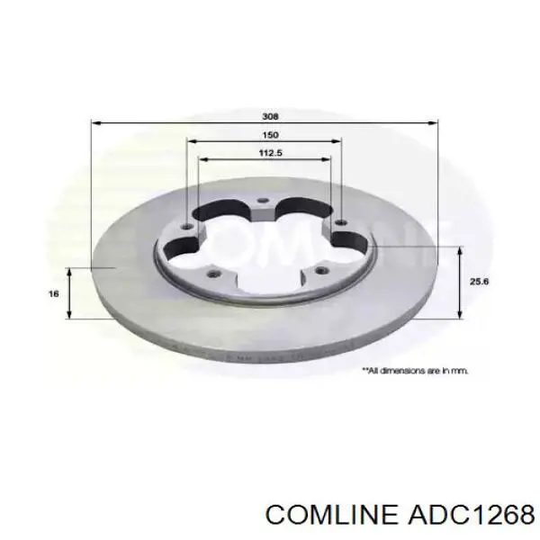 ADC1268 Comline тормозные диски