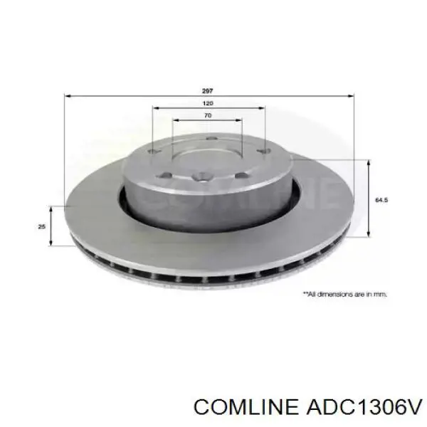 Передние тормозные диски ADC1306V Comline