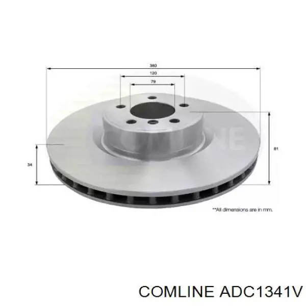 Передние тормозные диски ADC1341V Comline