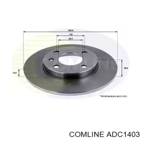 Передние тормозные диски ADC1403 Comline