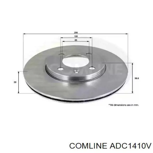ADC1410V Comline диск тормозной передний