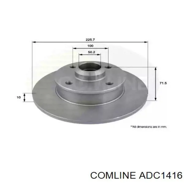 Тормозные диски ADC1416 Comline