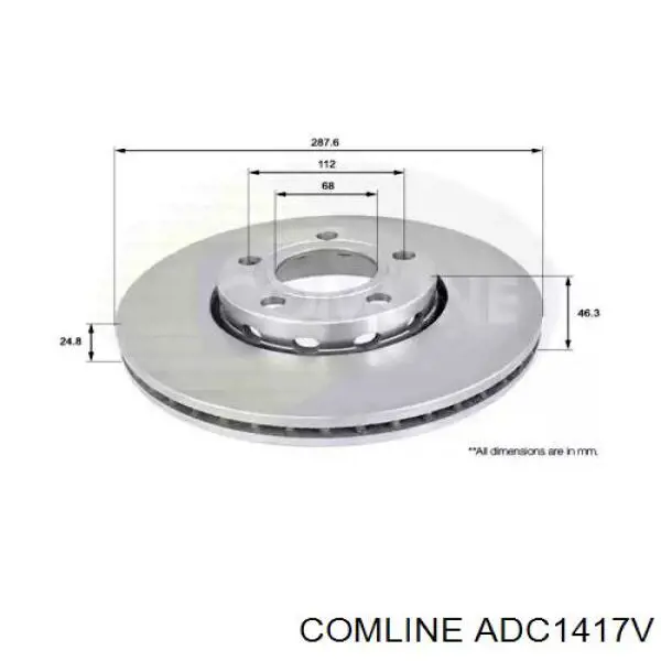 Передние тормозные диски ADC1417V Comline