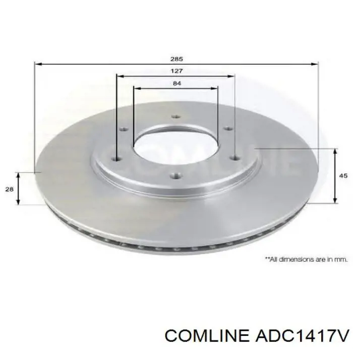 Купить ADC1417V Comline Ротор тормозной