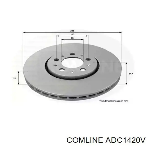 ADC1420V Comline disco do freio dianteiro