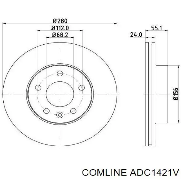 Передние тормозные диски ADC1421V Comline