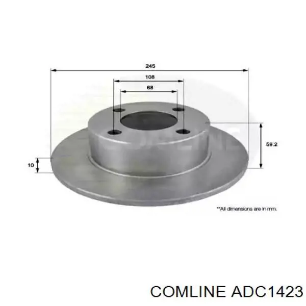 ADC1423 Comline тормозные диски