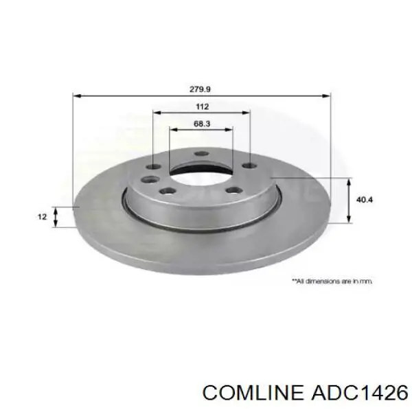 ADC1426 Comline disco do freio traseiro