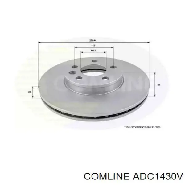 Передние тормозные диски ADC1430V Comline